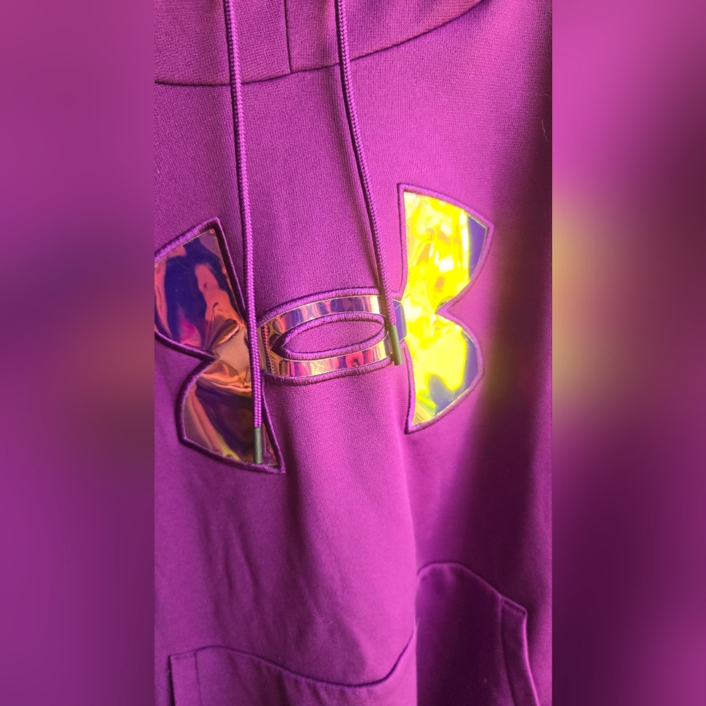 Under Armour Purple Hoodie with Logo - Picture 2 of 4